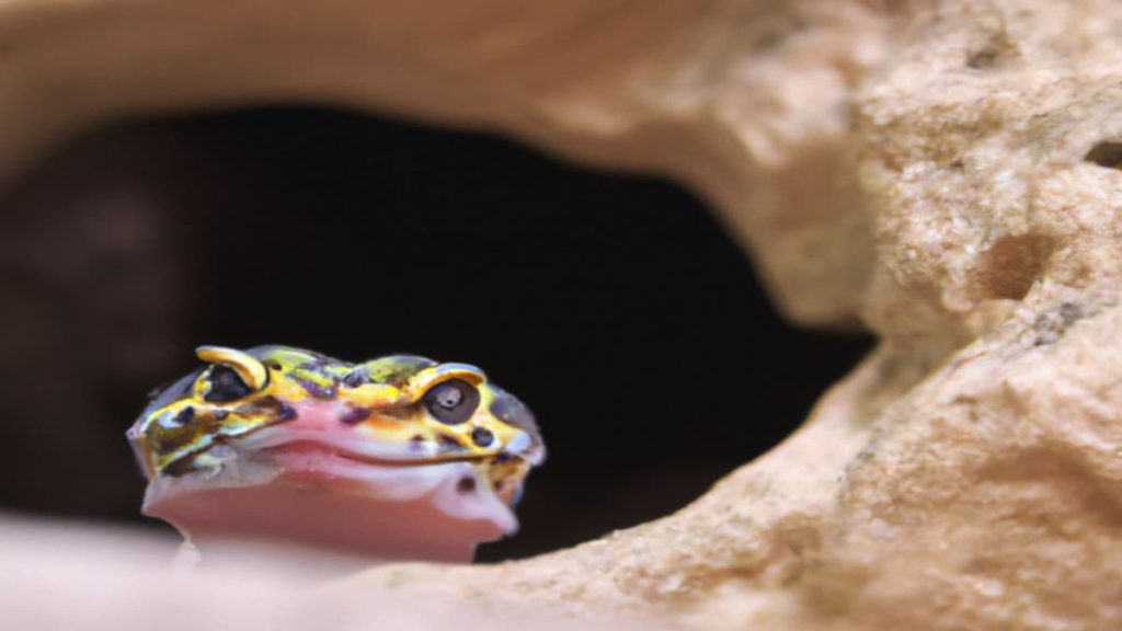 Leopard gecko living on his own because housing multiple geckos together is not so good