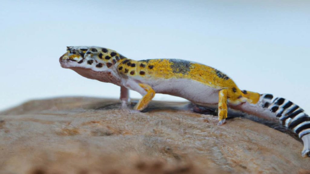 Leopard gecko with a long lifespan from being looked after properly